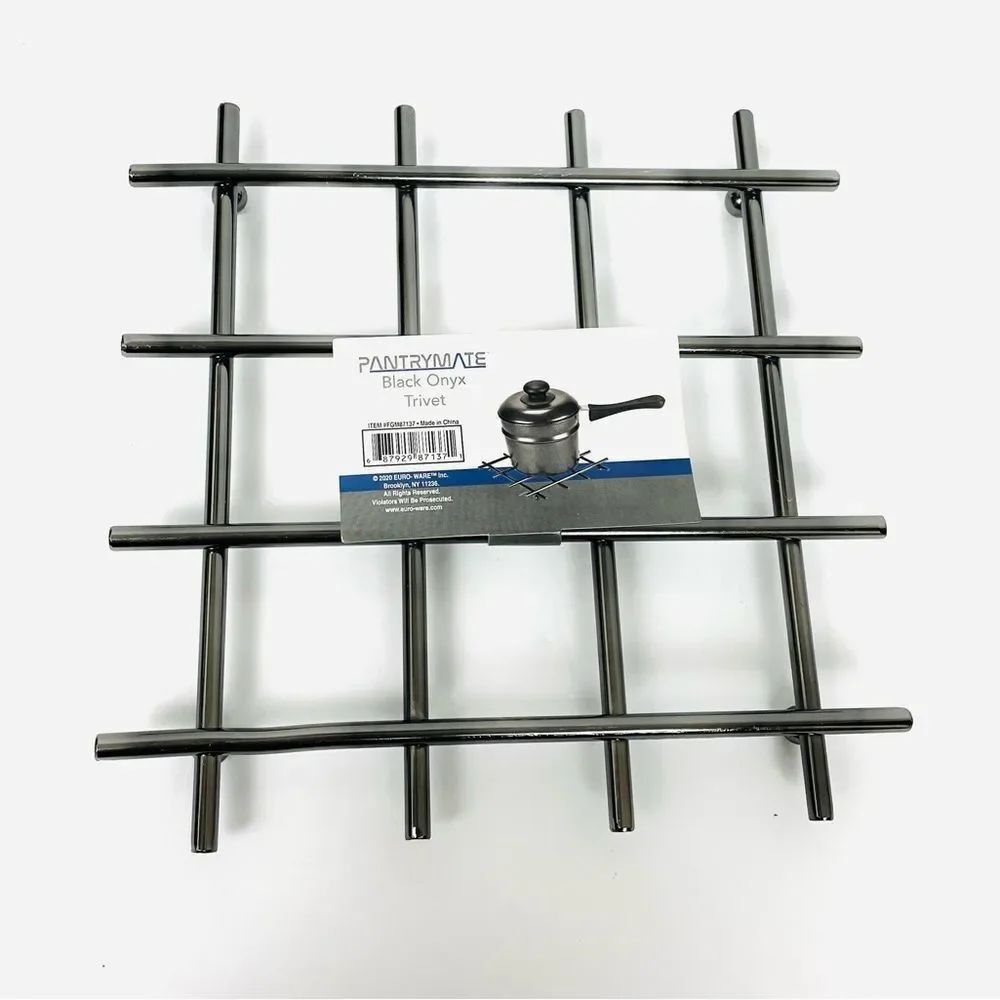 Square Black Onyx Decorative Design Kitchen Trivet